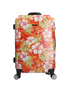 Benzi 5748 L narancs virágos nagy méretű bőrönd