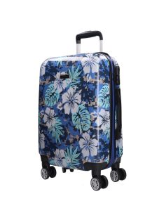 Benzi 5748 S kék virágos kabinbőrönd