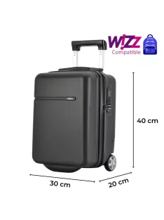 Bontour Wizzair kabinbőrönd fekete 40x30x20 cm