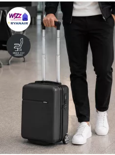   Bontour Wizzair és Ryanair ülés alatti bőrönd XS méret fekete underseater 40x30x20 cm