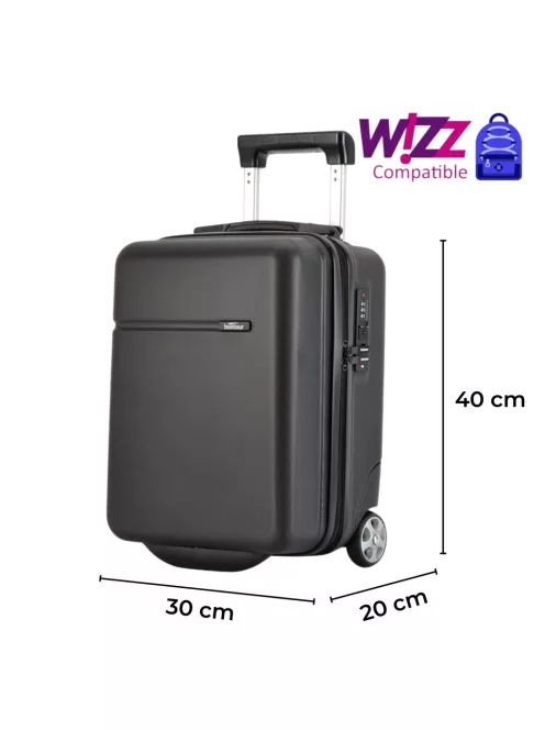 Bontour Wizzair kabinbőrönd fekete 40x30x20 cm