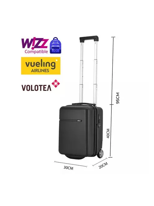 Bontour Wizzair kabinbőrönd fekete 40x30x20 cm