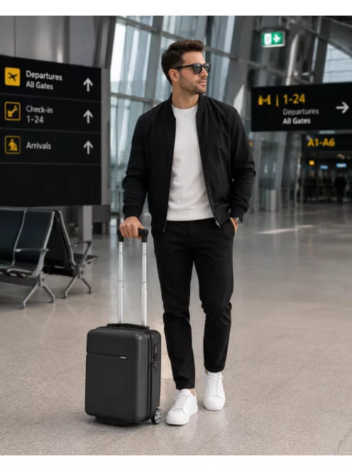 Bontour Wizzair és Ryanair ülés alatti bőrönd XS méret fekete underseater 40x30x20 cm