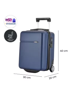   Bontour Wizzair és Ryanair ülés alatti bőrönd XS méret kék underseater 40x30x20 cm