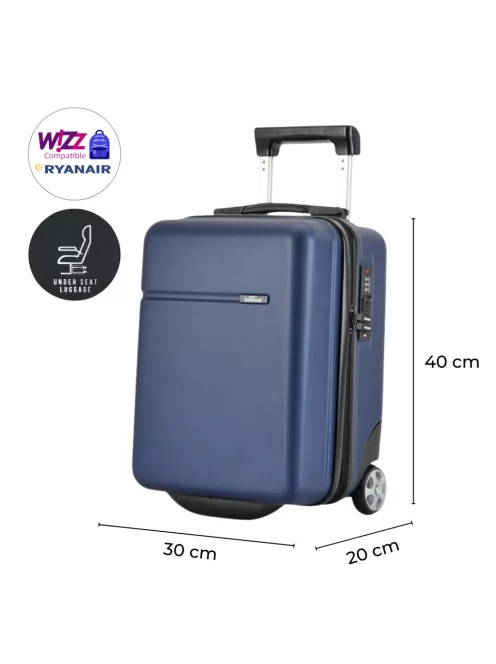 Bontour Wizzair és Ryanair ülés alatti bőrönd XS méret kék underseater 40x30x20 cm