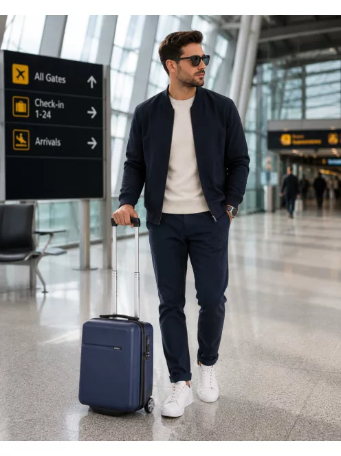 Bontour Wizzair és Ryanair ülés alatti bőrönd XS méret kék underseater 40x30x20 cm