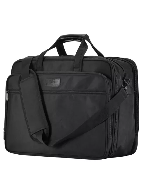 Bontour 2108 fekete bővíthető laptoptáska 17,3