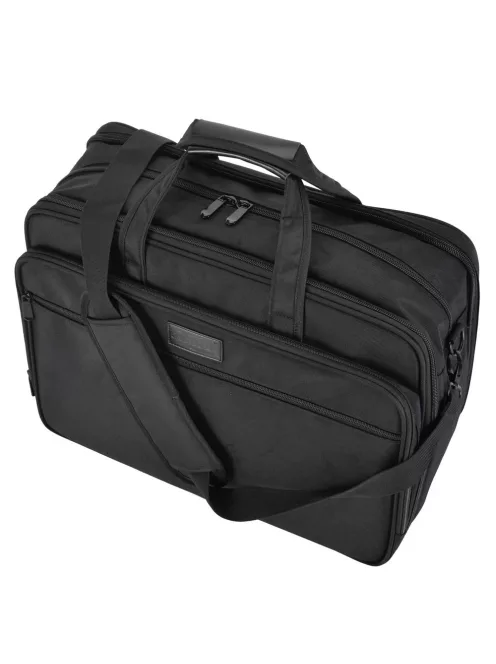 Bontour 2108 fekete bővíthető laptoptáska 17,3