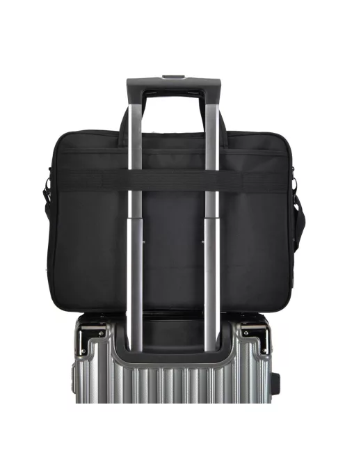 Bontour 2108 fekete bővíthető laptoptáska 17,3