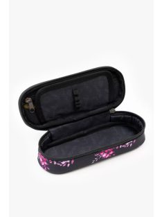   Budmil Flap fekete rózsaszín virágos tolltartó 10120083/S13