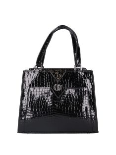 Chiara M 8029 fekete lakk rostbőr női kézitáska