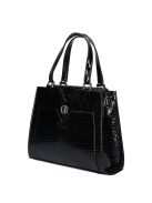 Chiara M 8029 fekete lakk rostbőr női kézitáska