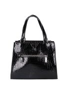 Chiara M 8029 fekete lakk rostbőr női kézitáska