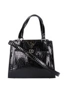 Chiara M 8029 fekete lakk rostbőr női kézitáska