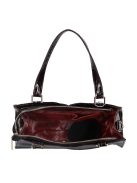 Chiara M 8029 fekete lakk rostbőr női kézitáska