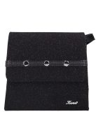 Karen 9516 fekete csillogós rostbőr női alkalmi táska