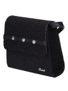 Karen 9516 fekete csillogós rostbőr női alkalmi táska