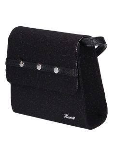 Karen 9516 fekete csillogós rostbőr női alkalmi táska