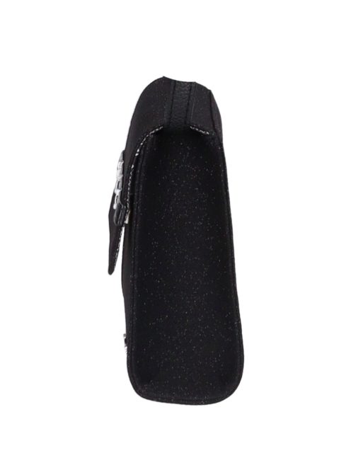 Karen 9516 fekete csillogós rostbőr női alkalmi táska
