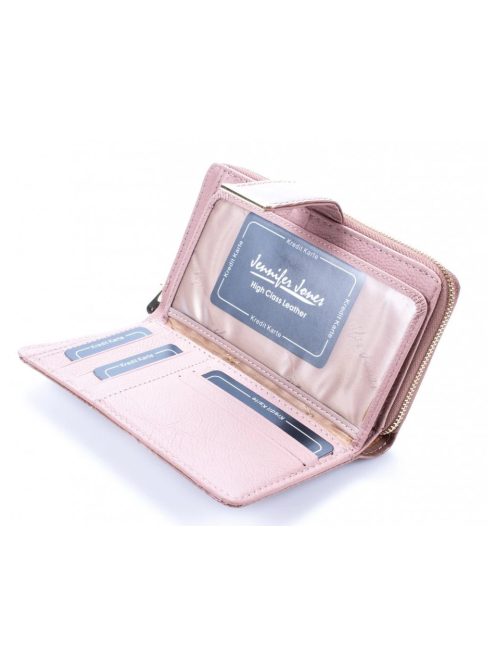 Jennifer Jones 5280-11 bézs bőr női pénztárca