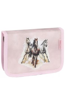 Belmil rózsaszín-fekete mintás lány tolltartó