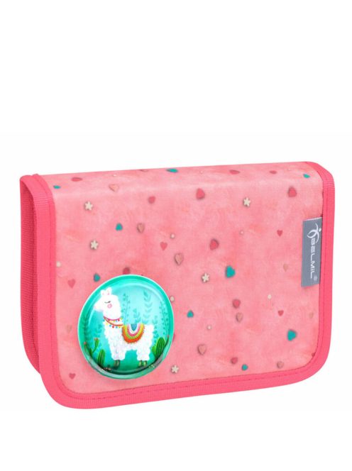 Belmil rózsaszín mintás lány tolltartó