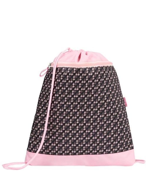 Belmil rózsaszín-fekete mintás lány tornazsák