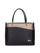 Karen D 444 fekete bronz rostbőr női táska