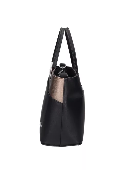 Karen D 444 fekete bronz rostbőr női táska
