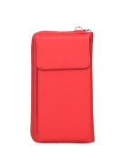 LZ8016 piros bőr pénztárca és oldaltáska