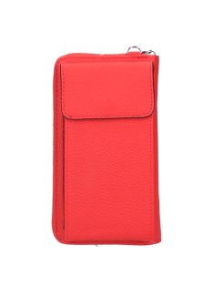 LZ8016 piros bőr pénztárca és oldaltáska