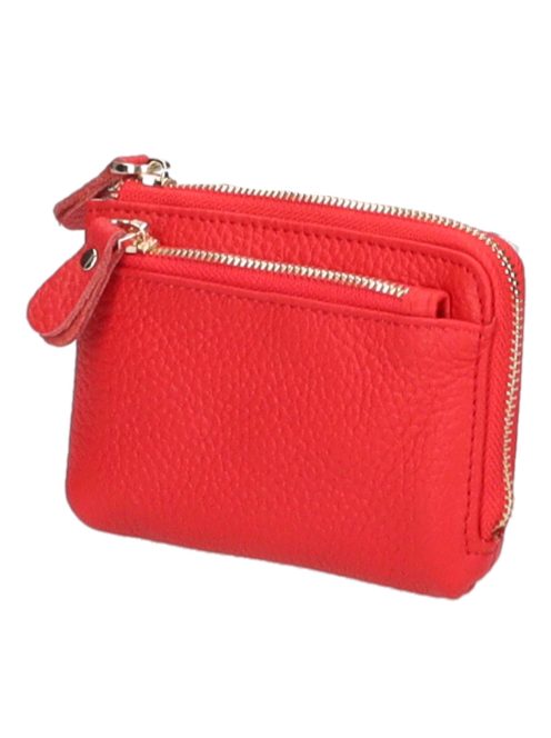 C30 piros bőr kulcstartó