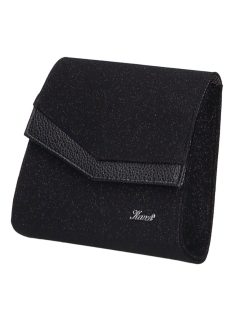 Karen 9517 fekete csillogós rostbőr női alkalmi táska