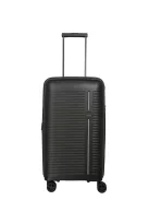Travelite Roomer fekete 4 kerekű bővíthető közepes bőrönd