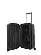 Travelite Roomer fekete 4 kerekű bővíthető közepes bőrönd