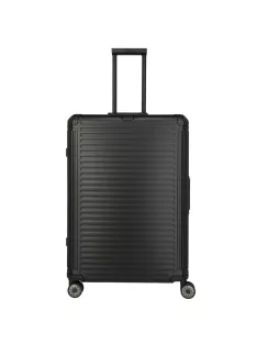   Travelite Next L fekete nagy méretű prémium alumínium bőrönd 