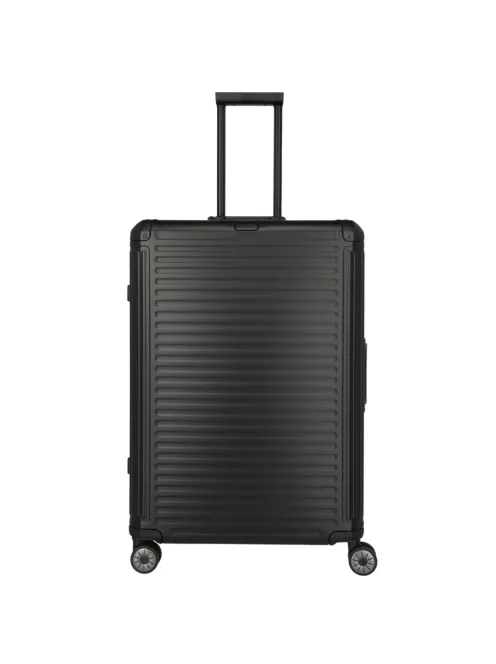 Travelite Next L fekete nagy méretű prémium alumínium bőrönd 
