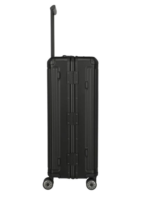 Travelite Next L fekete nagy méretű prémium alumínium bőrönd 