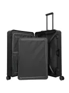Travelite Next L fekete nagy méretű prémium alumínium bőrönd 