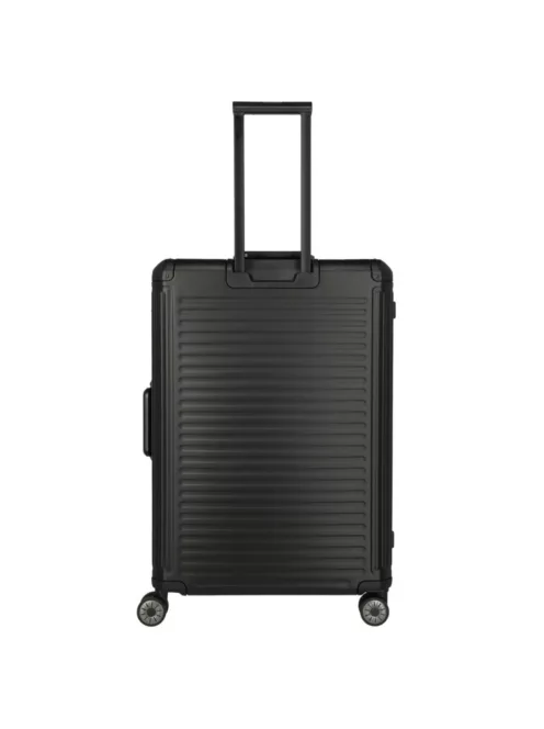 Travelite Next L fekete nagy méretű prémium alumínium bőrönd 