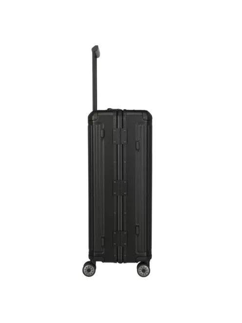 Travelite Next L fekete nagy méretű prémium alumínium bőrönd 