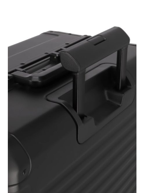 Travelite Next L fekete nagy méretű prémium alumínium bőrönd 