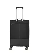 Travelite Crosslite M fekete bővíthető közepes méretű bőrönd 