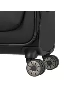 Travelite Crosslite M fekete bővíthető közepes méretű bőrönd 