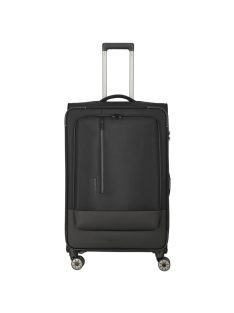   Travelite Crosslite L fekete bővíthető nagy méretű bőrönd