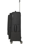 Travelite Crosslite L fekete bővíthető nagy méretű bőrönd