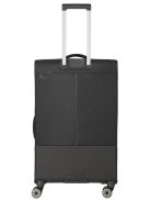 Travelite Crosslite L fekete bővíthető nagy méretű bőrönd