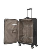 Travelite Crosslite L fekete bővíthető nagy méretű bőrönd