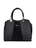 Karen D 341 fekete velúr rostbőr női táska