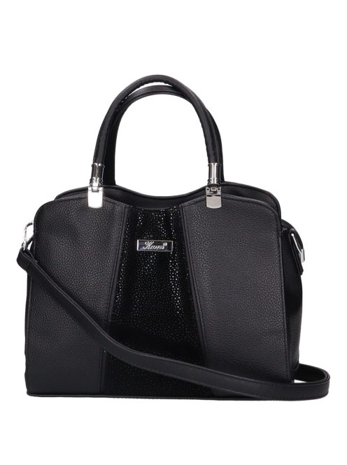 Karen D 341 fekete velúr rostbőr női táska